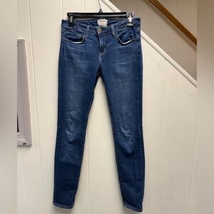 L'AGENCE Women's Chantal Low Rise Skinny Jeans Dark Vintage Size 28